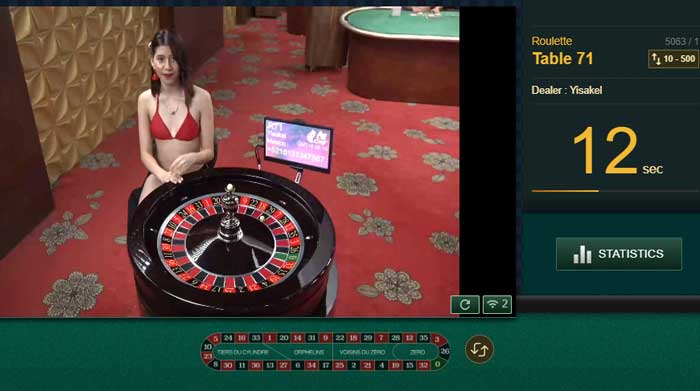 tampilan dealer sexy roulette